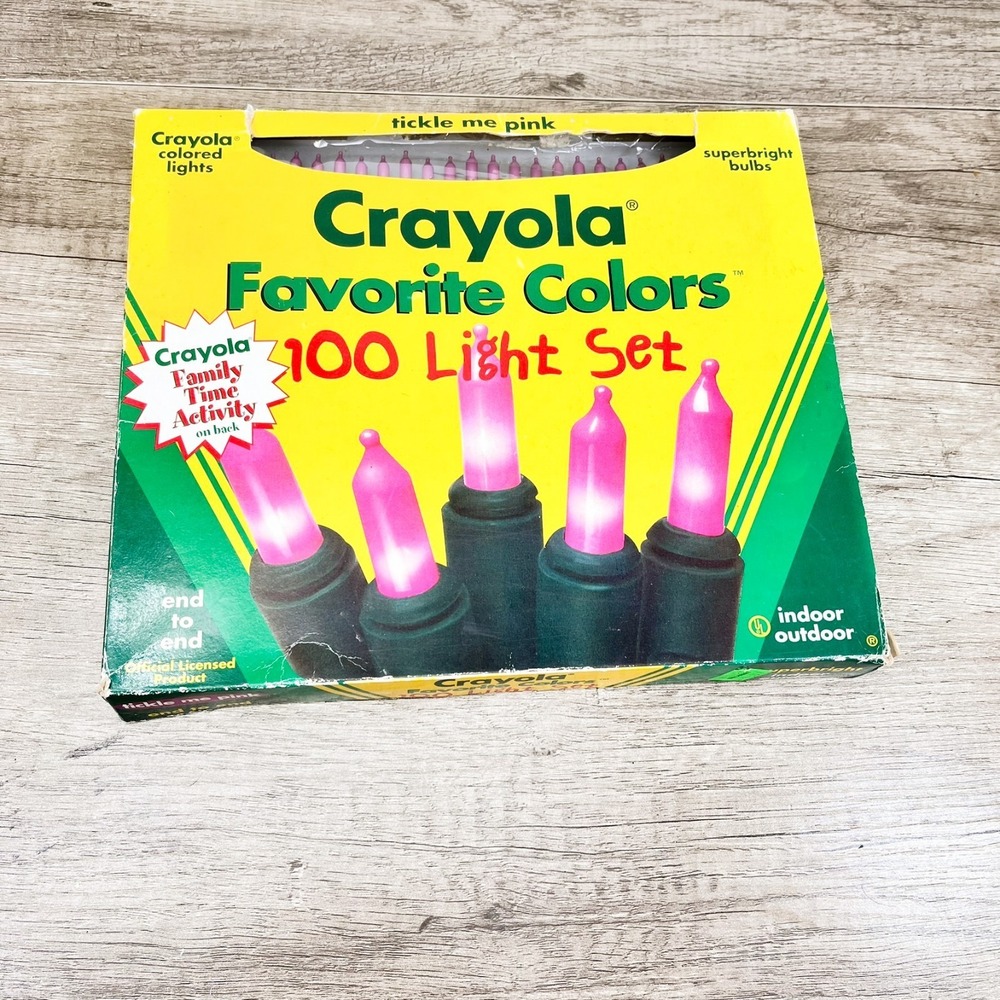 Crayola Favorite‎ Colors 100 Superbright Light Set TICKLE ME PINK 1996